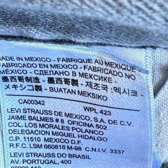 Levi’s 501 Button Fly Grey Denim Jeans Straight Leg   34 x 32 - Picture 8 of 14